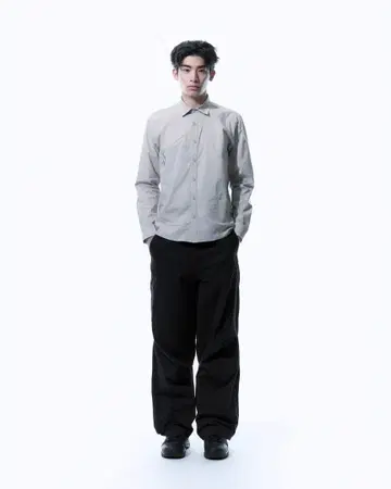 SANSAN GEAR 린넨 블록 팬츠 블랙