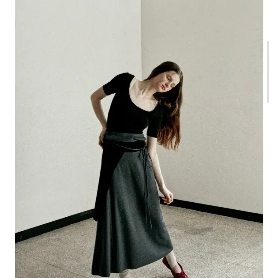 le17septembre REFINED MAXI LONG SKIRT 르917 르셉템버