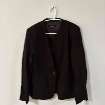 새상품급 다크 브라운 테일러드 자켓 사이즈 10 브라운 클래시컬