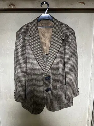 SEKI'S 세키산업 80s 하운드투스 패턴 테일러드 자켓 브라운 계열