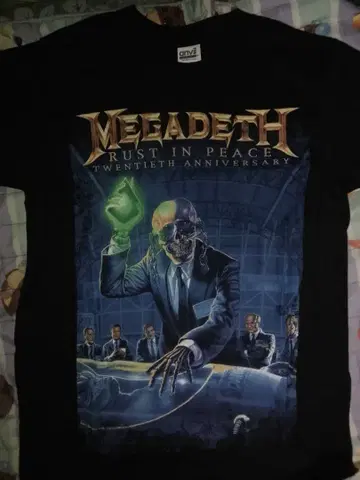 S 사이즈 MEGADETH Rurt In Peace 10th T셔츠