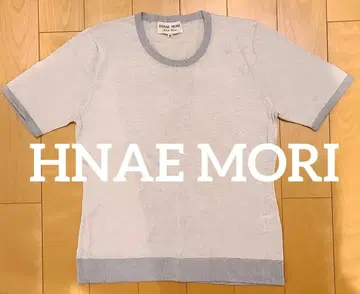 HANAE MORI 반팔 니트 40 사이즈 라메 믹스