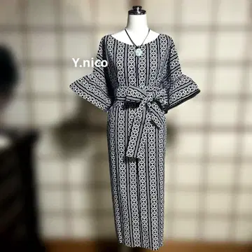 LL 유카타 리메이크 새상품 옷감 남자 유카타 프릴 소매 루즈핏 원피스