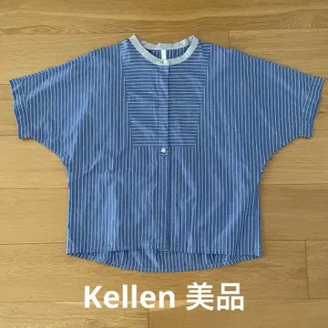 KELEN 돌먼 슬리브 스트라이프 블라우스