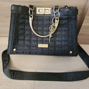 RIVER ISLAND 모노그램 숄더백