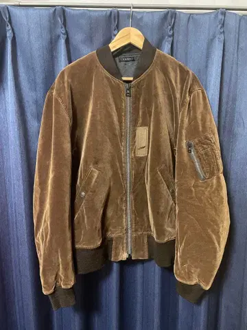 브라운 벨로아 MA-1 자켓 L size