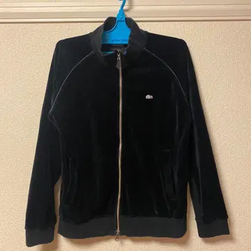 LACOSTE 라코스테 벨로아 저지 트랙 자켓 블랙