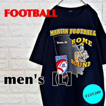 y499 [ FOOTBALL ] 프린트 T셔츠 [ 남성용 L ] 네이비