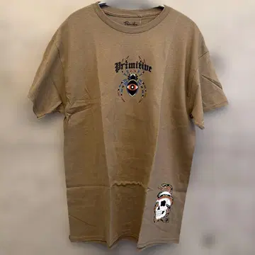 Primitive T셔츠 스파이더 스컬 브라운