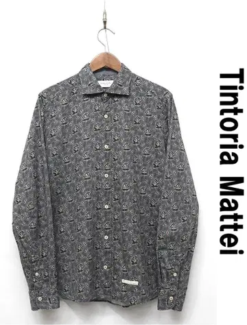T388 Tintoria Mattei 954 SLIM 긴팔 셔츠 올 패턴
