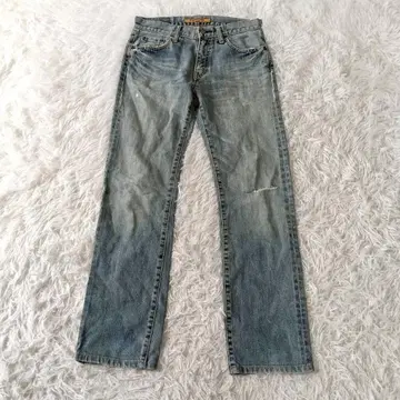 유니클로 데미지 가공 스트레이트 데님 30인치 청바지