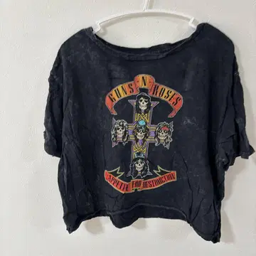 새상품급 [ free 사이즈 ] GUNS N' ROSES 밴딩 T셔츠 MD 사이즈