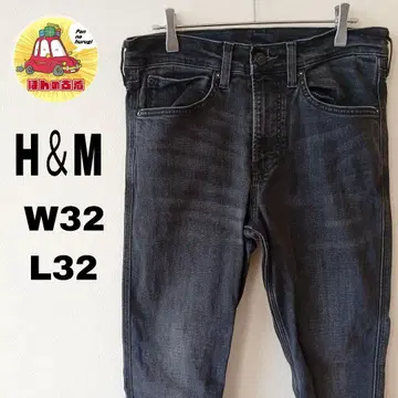 USA 구제 의류 H&M 블랙 데님 청바지 W32L32