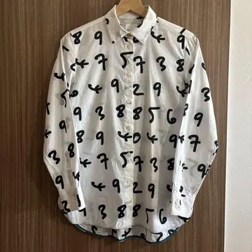Paul Smith 넘버 올 패턴 긴팔 셔츠
