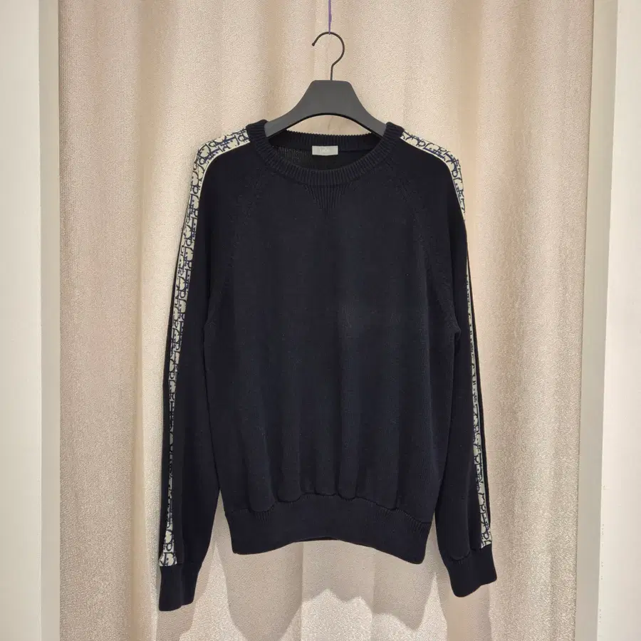 (XL)디올 오블리크 인서트 니트 네이비