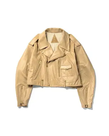 A LEATHER SHORT MOTOR JACKET 소가죽