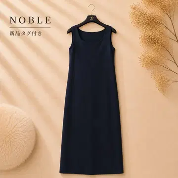 새상품 NOBLE 니트라이크 조젯 2way 원피스 정가 2.3