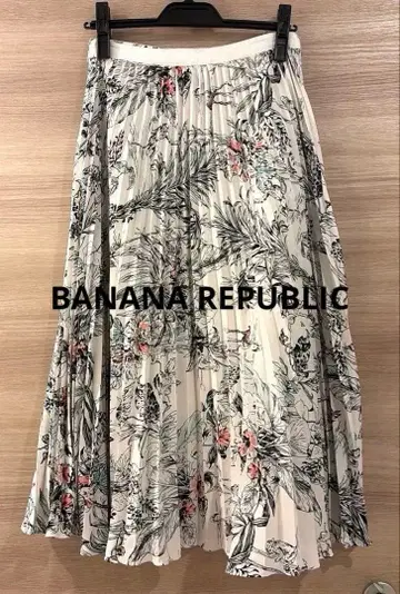 BANANA REPUBLIC 보태니컬 무늬 플리츠 스커트