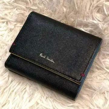 [ 새상품급 ] Paul Smith 카라 엣지 가마구치 3단 폴더형 지갑 블랙