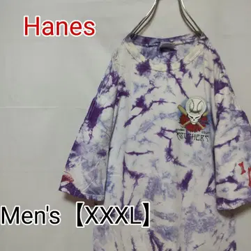R106 [ US 수입 ] Hanes 반팔 T셔츠 [ 남성용 XXXL ] 타이다이 패턴
