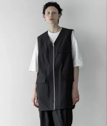 remer! 블랙 롱 베스트 집업 오버 베스트 사이즈 S M~L 정도