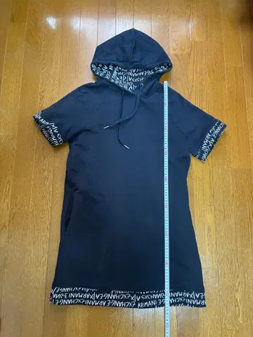 ARMANI EXCHANGE! 반팔 롱 후드티 사이즈 M 두꺼운 원단 면 100%