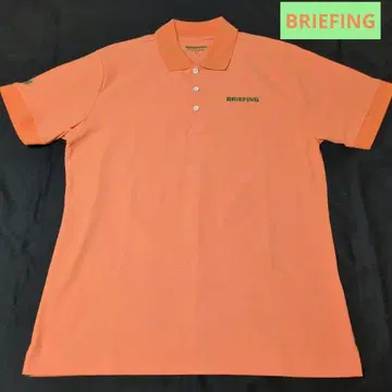 [ BRIEFING ] 피케 셔츠 오렌지 L 사이즈 미사용 새상품