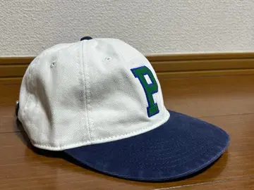 POLO 랄프 로렌 P 로고 야구 모자 화이트 네이비