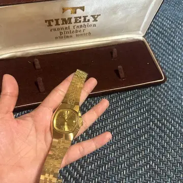 자동 태엽 남성용 손목시계 골드 컬러 BATTERY DIED