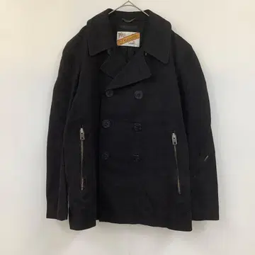 Schott 샷 라운지 리자드 별주 피 코트 블랙
