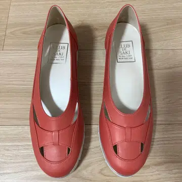 [ 새상품 ] CLUB DE SAKI 천연 가죽 컷워크 팬더 24cm 일본제 4E