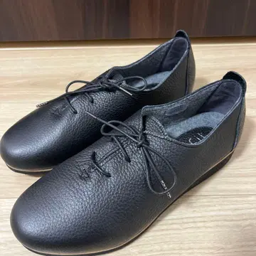 [ 미사용 ] Flyfit 일본제 천연 가죽 레이스업 슈즈 경량 23cm 블랙