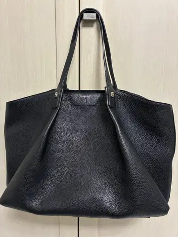 세라피안 천연 가죽 주름 가죽 블랙 레더 토트 백 가방