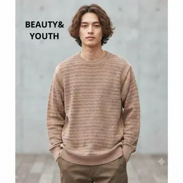새상품급 BEAUTY&YOUTH 메쉬 니트 썸머 니트 XL A1169