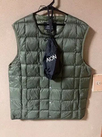 [ 새상품급 ] TAION 이너 다운 베스트 올리브 M
