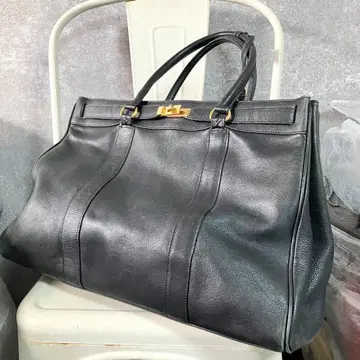 AMIE 핸드백 가죽 숄더 대형 블랙 열쇠 포함