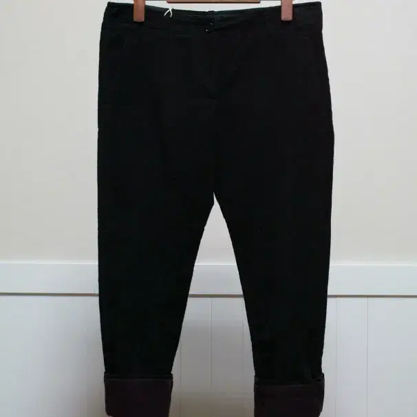 ANN DEMEULEMEESTER 퍼플턴업 f/w 8부 울팬츠