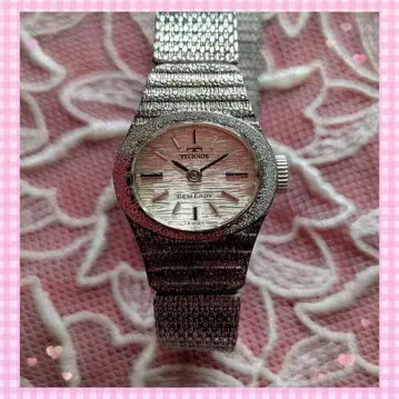 [ 레어 ] TECHNOS GEMLADY 여성용 손목시계 수동 와인딩식 정크제품