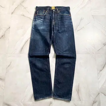 A16350 더 블루 에스트 오버롤즈 x 보쿠하타노시이 빨간색 귀 데님 W30
