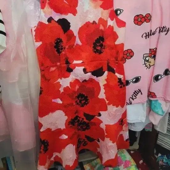 수입원피스 플라워 패턴 미국브랜드