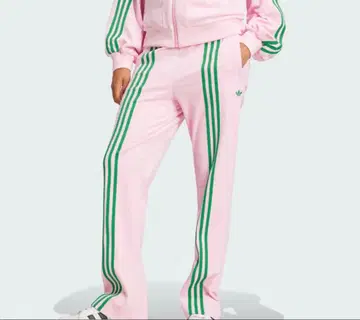 adidas 핑크 3 라인 조거 팬츠 S
