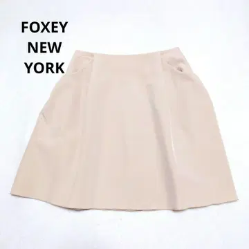 폭시 뉴욕 플레어 스커트 핑크 베이지 트리아세테이트(40)