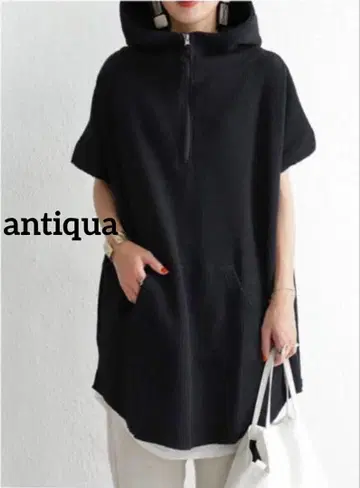 [ antiqua ] 와플 하프 지퍼 후드티 즉시 구매 환영