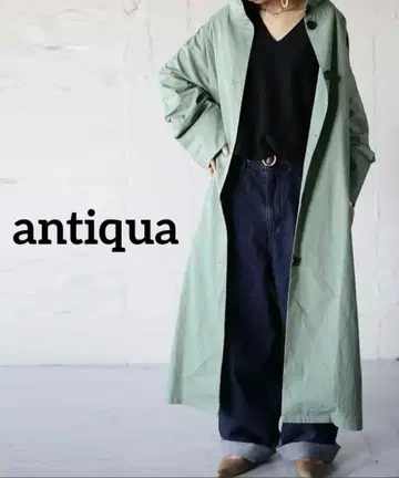 [ antiqua ] 후디드 롱 코트 즉시 구매 대환영