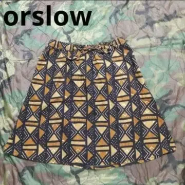 orslow 아프리칸 패턴 코튼 스커트 빔즈 보이