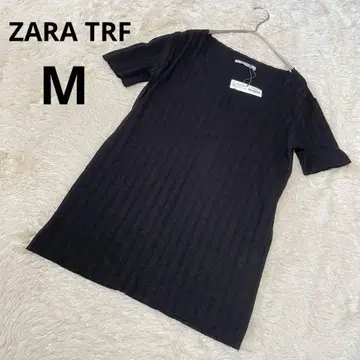 새상품 ZARA TRF 자라 트라팔룩 반팔 티셔츠 블랙 무지/M