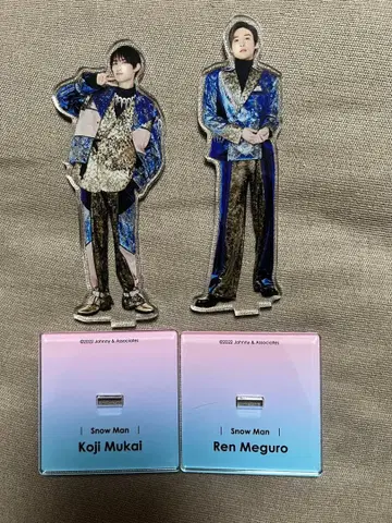 Snow Man 메구로 렌 무카이 코지 아크릴 스탠드 세트 메메코지