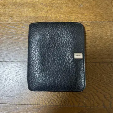 BALLY 접이식 지갑 블랙 가죽