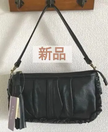 [ 미사용 새상품 ] SAC 천연 가죽백 블랙 가죽 숄더