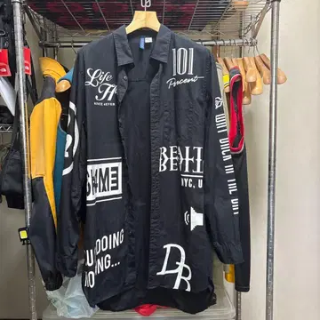 H&M DIVIDED 그래픽 긴팔 셔츠 블랙 M
